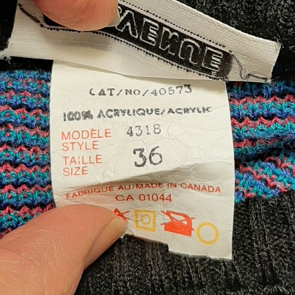 Vintage 19 Avenue Women's Art Deco Sweater Size 36 Made in Canada 100% Arcylic - Picture 8 of 8